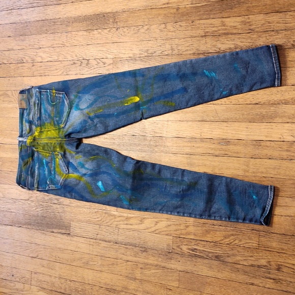 American Eagle Outfitters Super Stretch Jeggings Size 4 Graphic Art Design - Picture 12 of 16